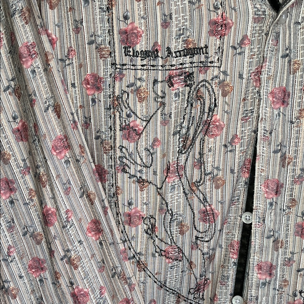 English Laundry Men's Floral Patterned Shirt - Picture 6 of 11